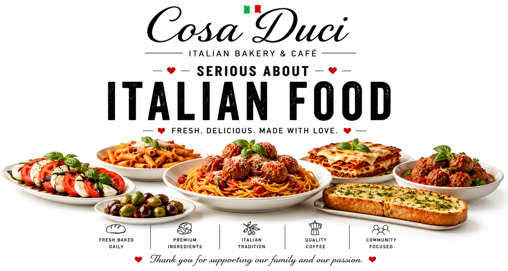 Homemade Italian food and Sicilian specialties